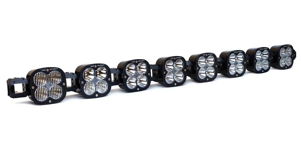 Baja Designs® 8-Light XL Linkable LED Universal Light Bar, Harness, Rock Guards