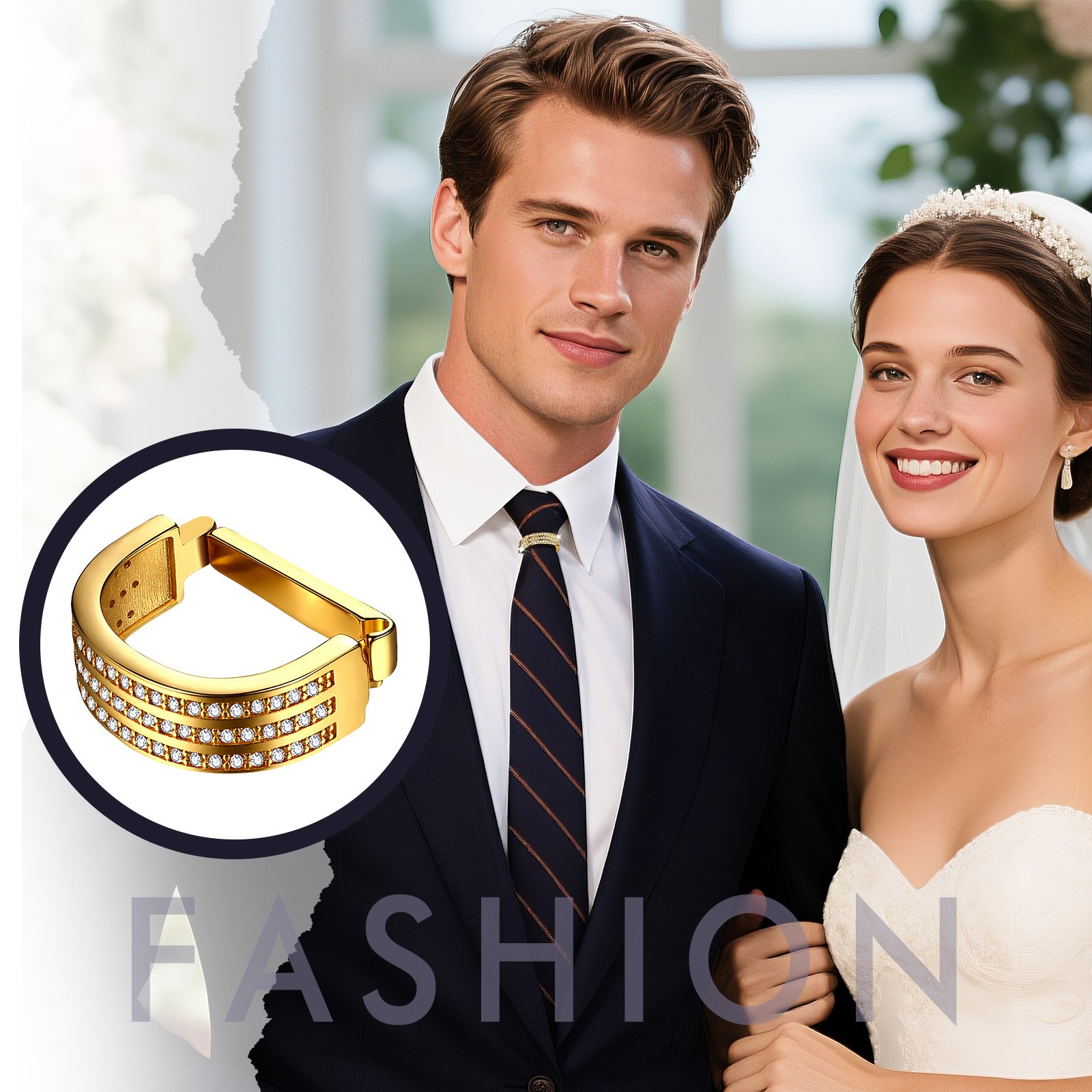 Mens Metal Tie Ring Tie Clip Clasp Bling Business Wedding Neckties Holder Clip