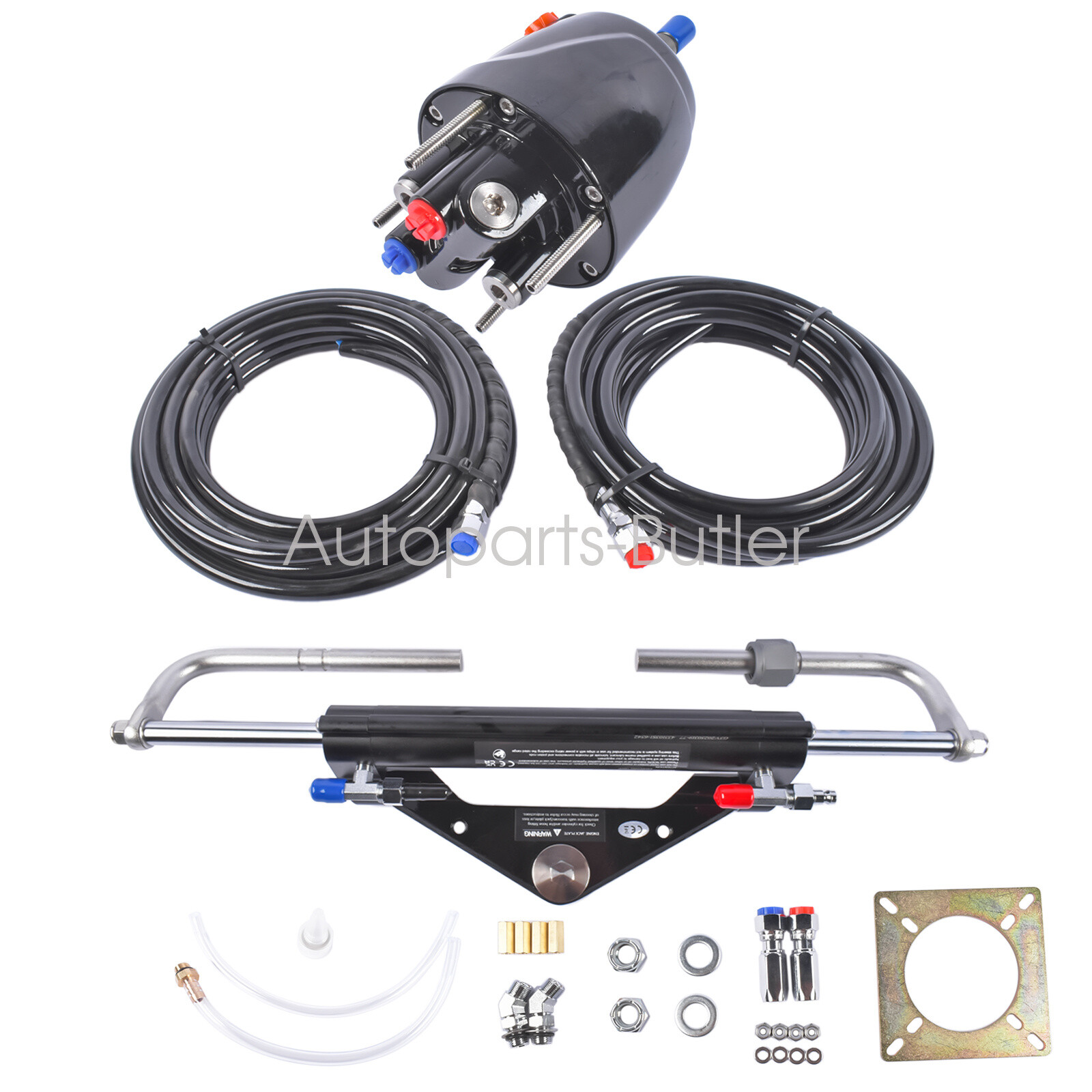20FT Boat Hydraulic Steering System Kit Marine Outboard Steering 150HP HK4200A-3