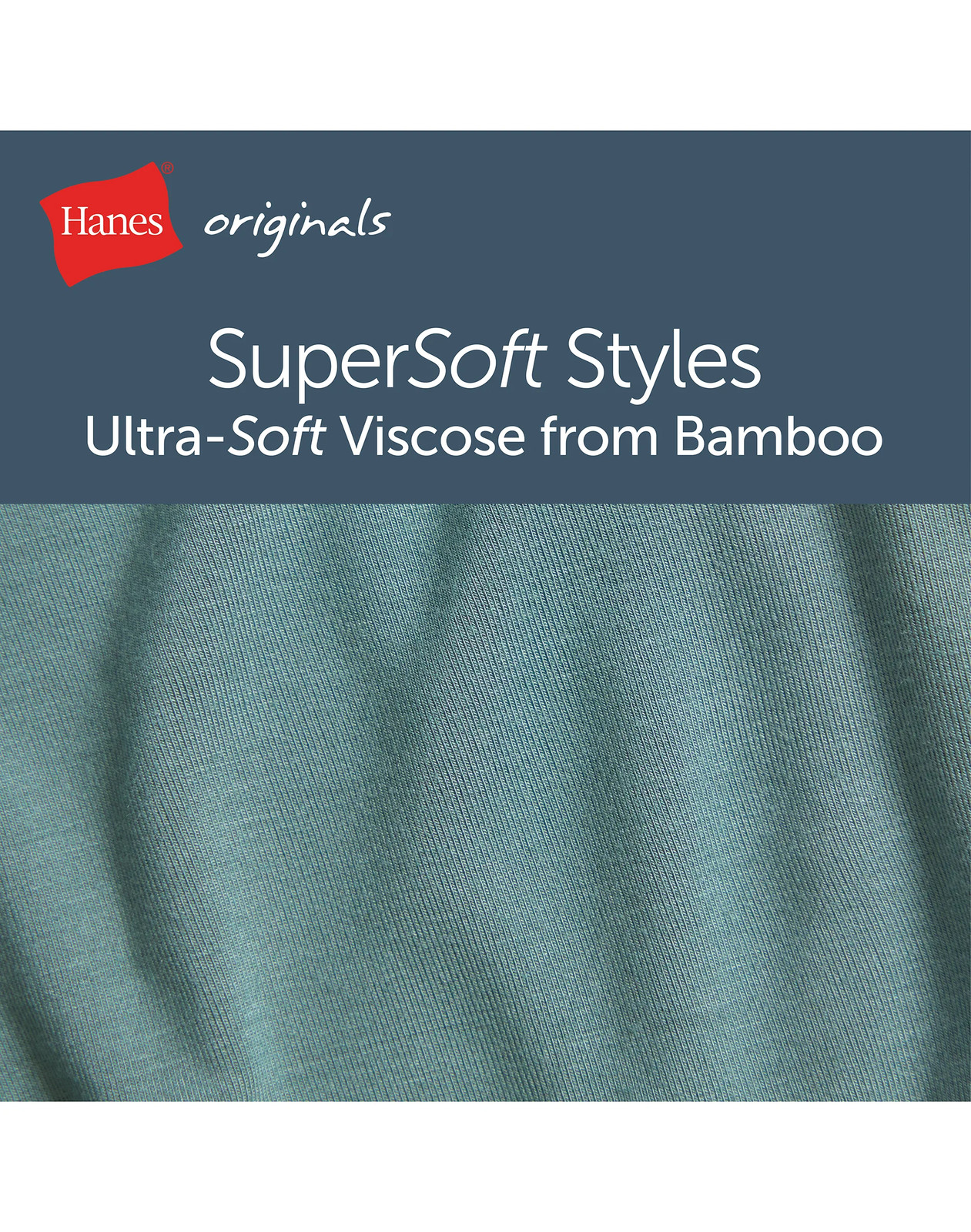 Hanes Originals Ultimate Men's SuperSoft Knit Boxer Underwear, Blue/Grey/Red,