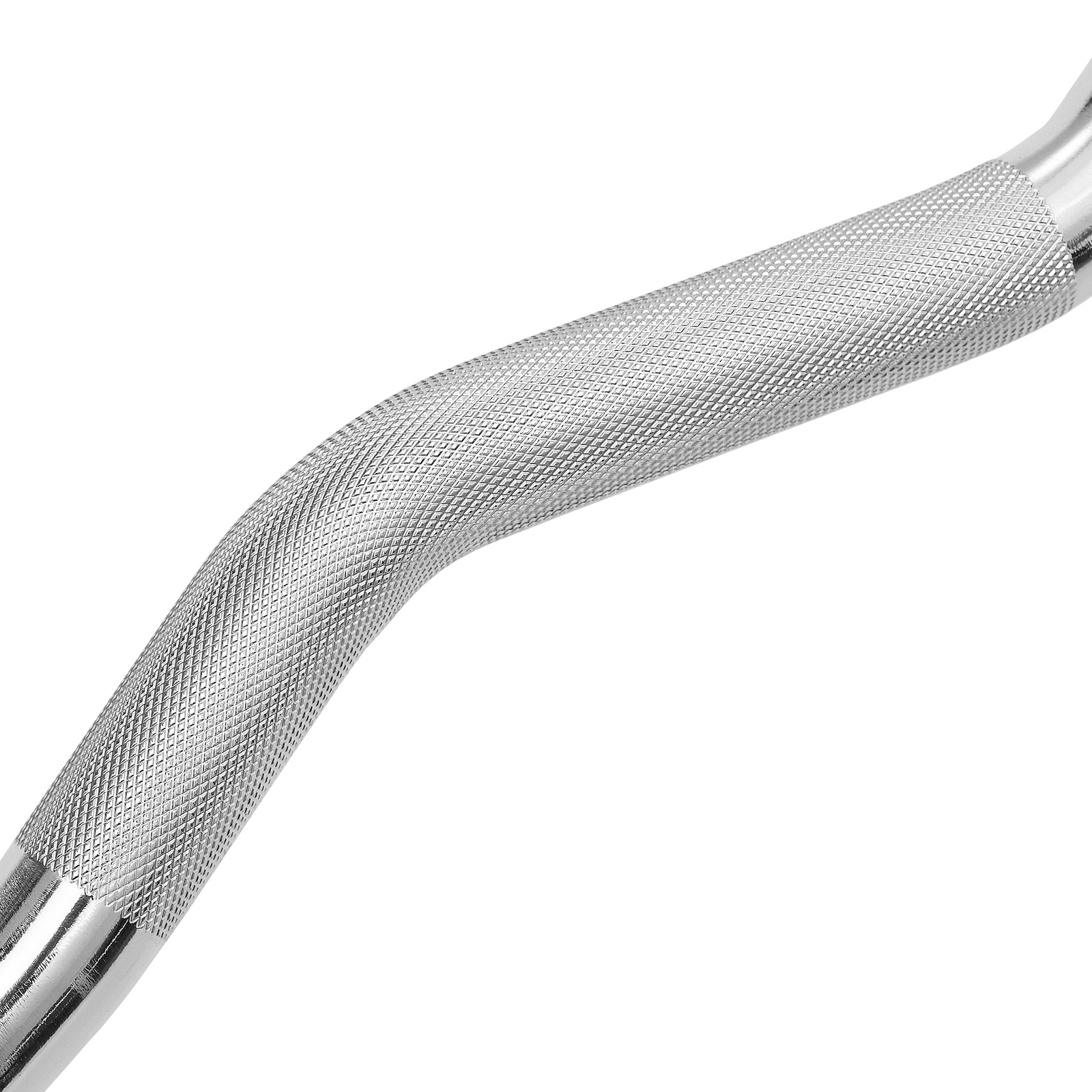 Rubber Fixed Barbell, Pre-Loaded Weight EZ Curl Bar for Weightlifting