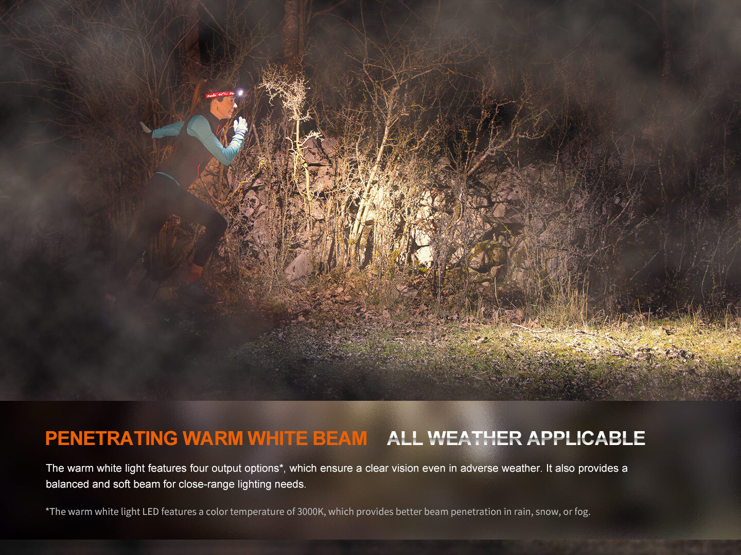 Fenix HM65R-T V2.0 1600 Lumen Rechargeable Trail Running Headlamp (Black)