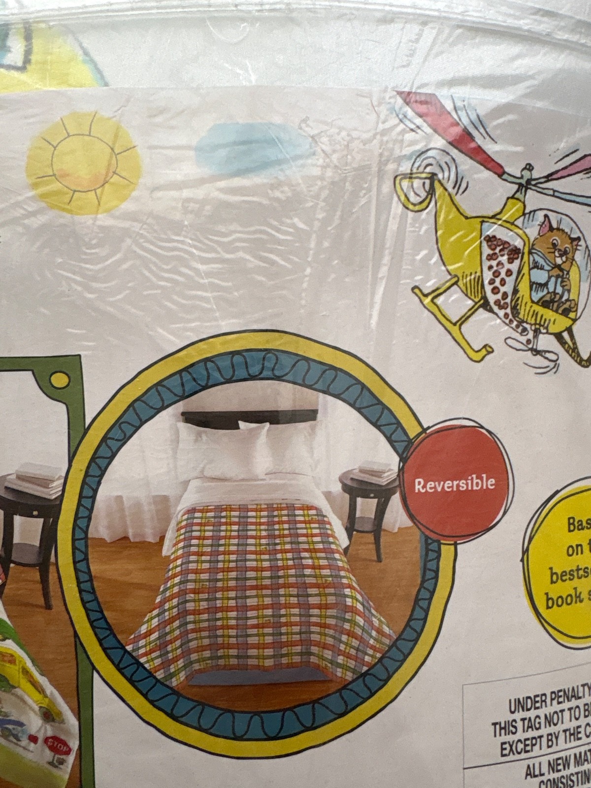 NEW NEVER OPENED Richard Scarry Busy World Kids’ Reversible Bedset: Twin/Full