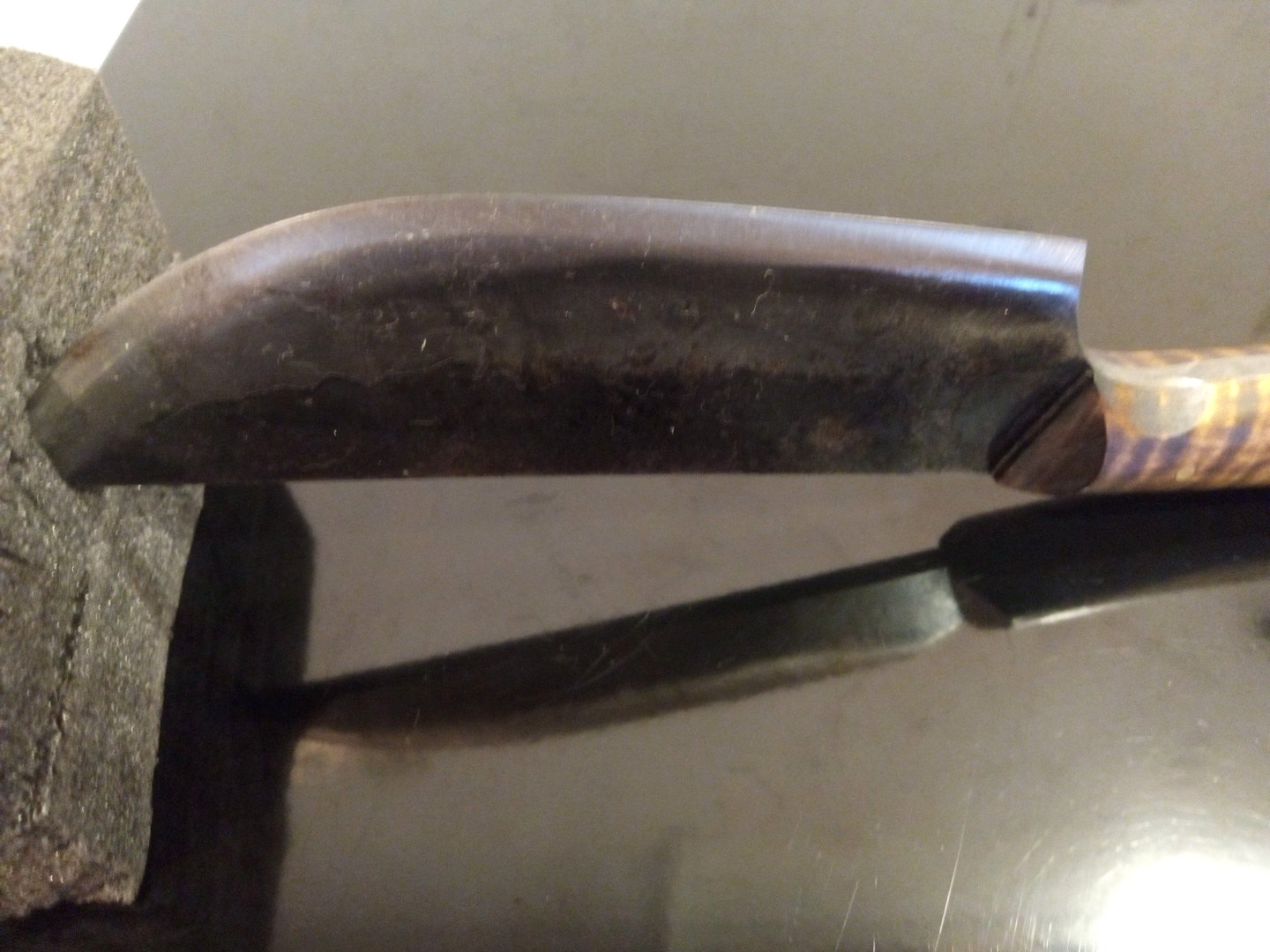 Vintage Custom-HandMade JEFF WHITE 11'' Primitive Camp Knife. Thick & Heavy Duty