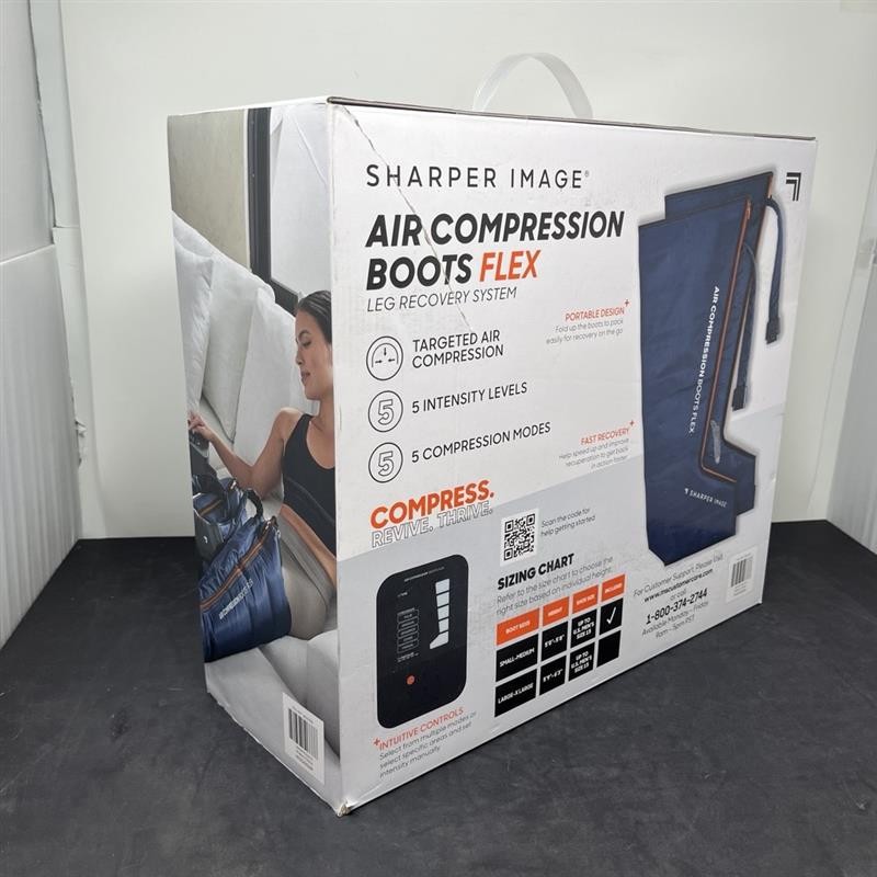 Sharper Image Air Compression Boots FLEX Leg Recovery System, SMALL/MEDIUM