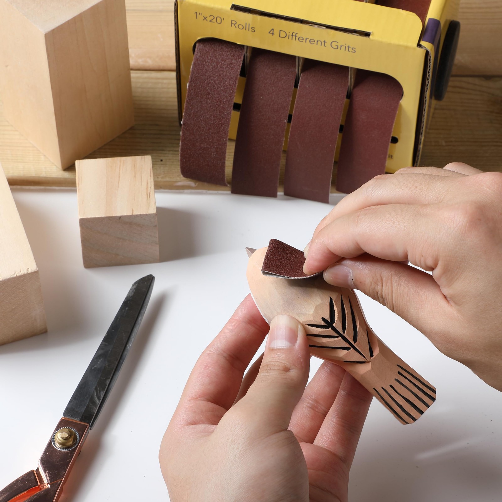 Bates- Emery Cloth Roll, 1" x 20 FT, 4 Grits, 150/240/320/400 20 4 Rolls