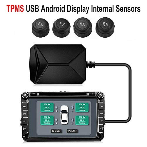 TPMS Tire Pressure Monitoring with 4 External Sensors, Voltage Monitor