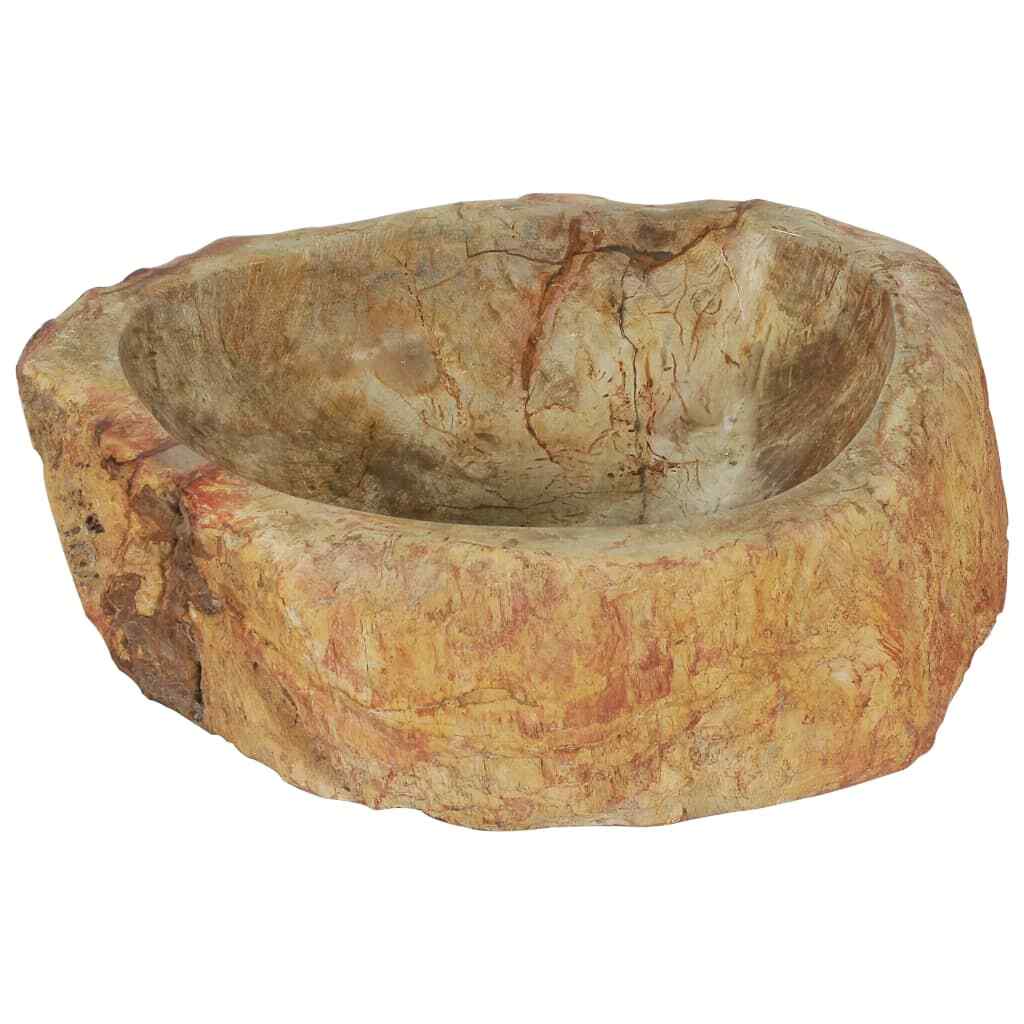 Sink 17.7"x13.8"x5.9" Fossil Stone Cream Bathroom Natural Stone Basin vidaXL