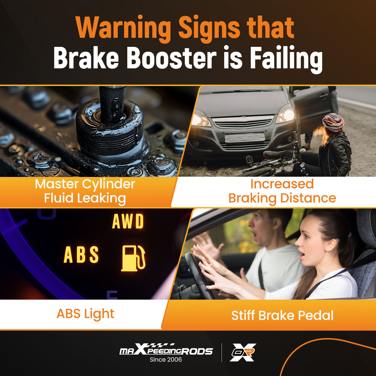 Power Brake Booster Vacuum For Ford Edge 2011-2014 54-72020 5472020