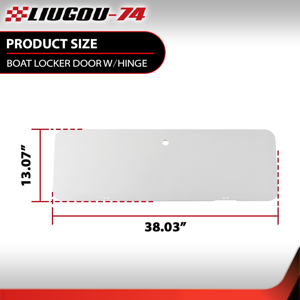 Boat White PE Ski Locker Door Cover Lid With Hinge Kits Fit For LARSON GLASTRON