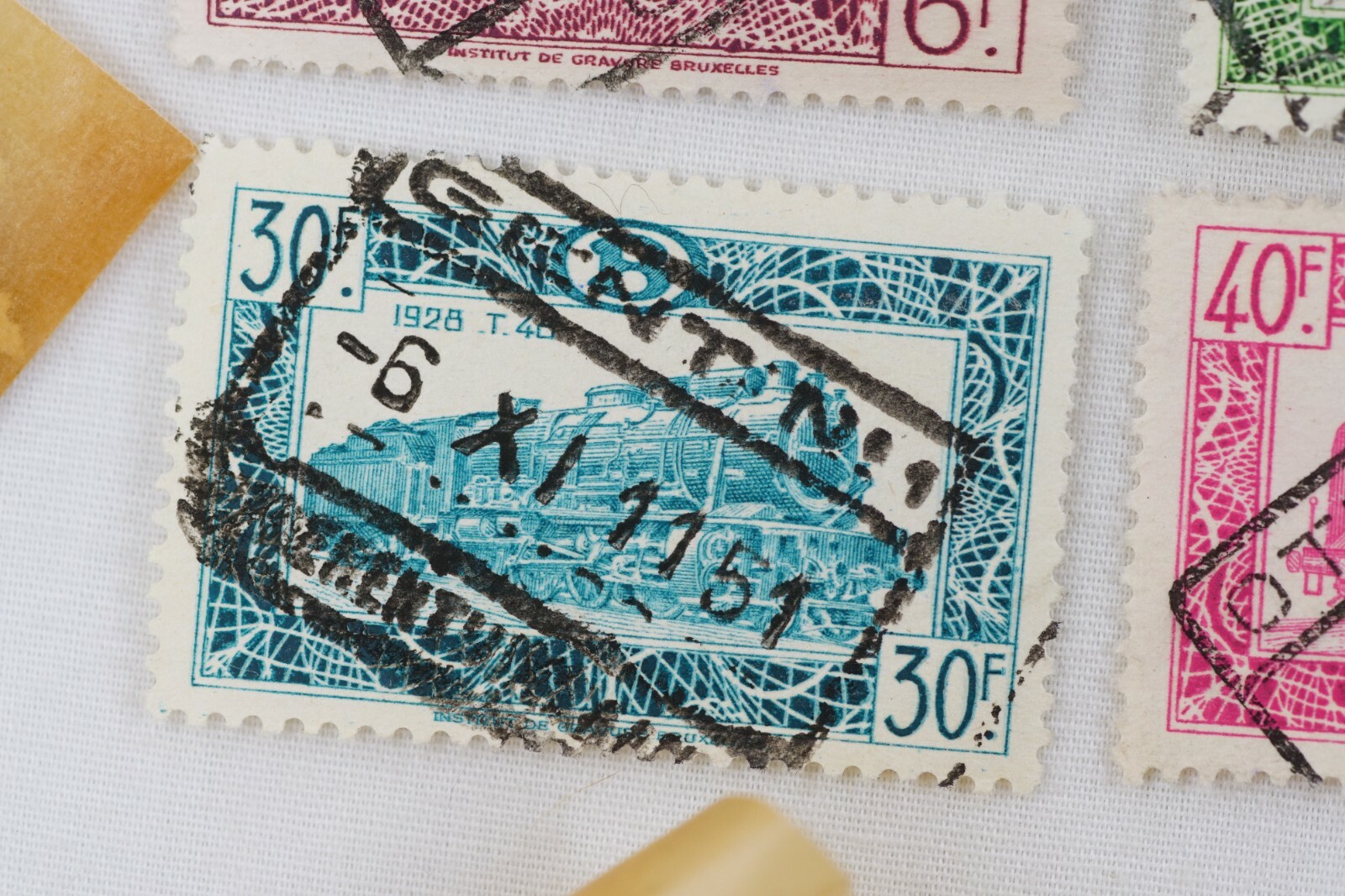 1949 Belgium Locomotive Stamps w/ Commemorative Electric Locomotive Q327