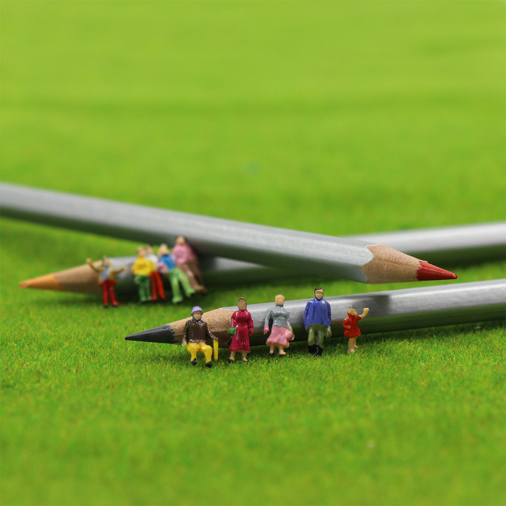 100pcs Model Trains N Scale 1:160 People Figures Passenger Seated Standing