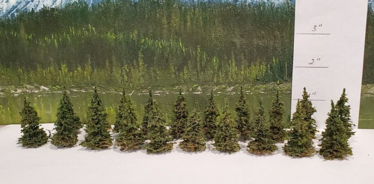 MOOSE CREEK TREES - Fir Pine Trees (1.5" x 20 Trees) Model Trees - HO N Z Scale