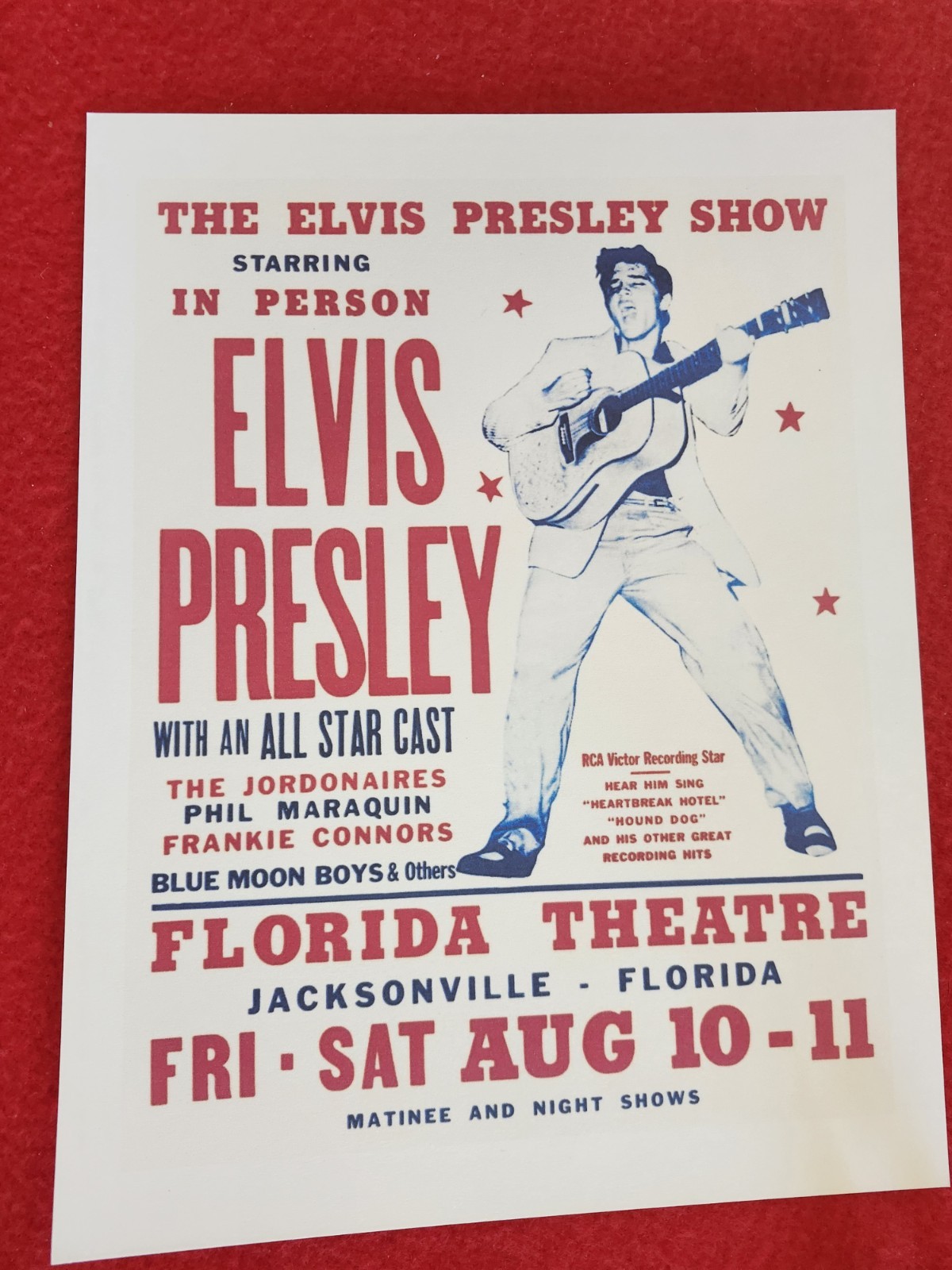 Elvis Presley Poster Elvis Concert Broadside Jacksonville Florida