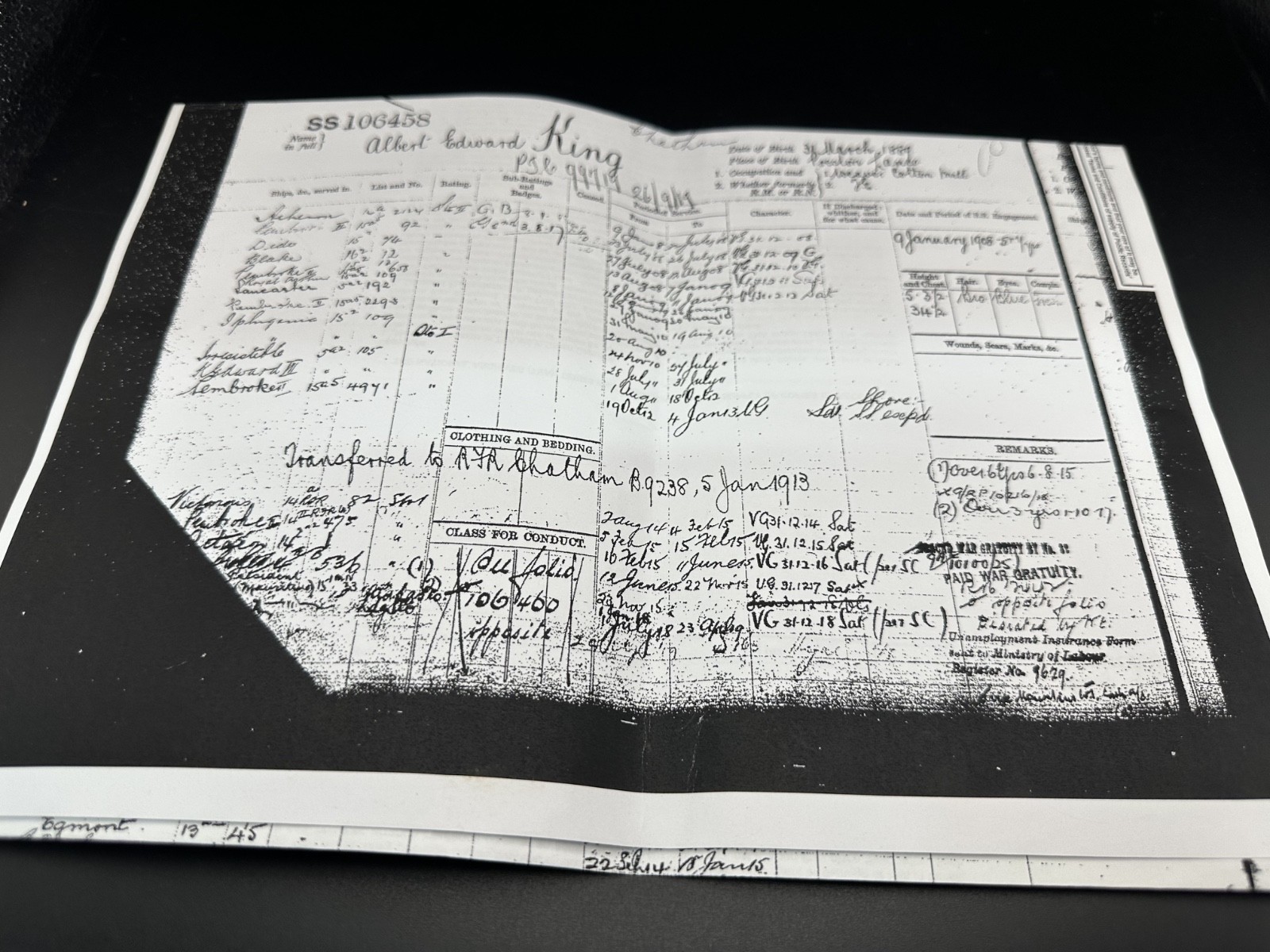 WW1 Star Medal Trio SS.106458 A.E.King STO.1.RN Stoker Royal Navy