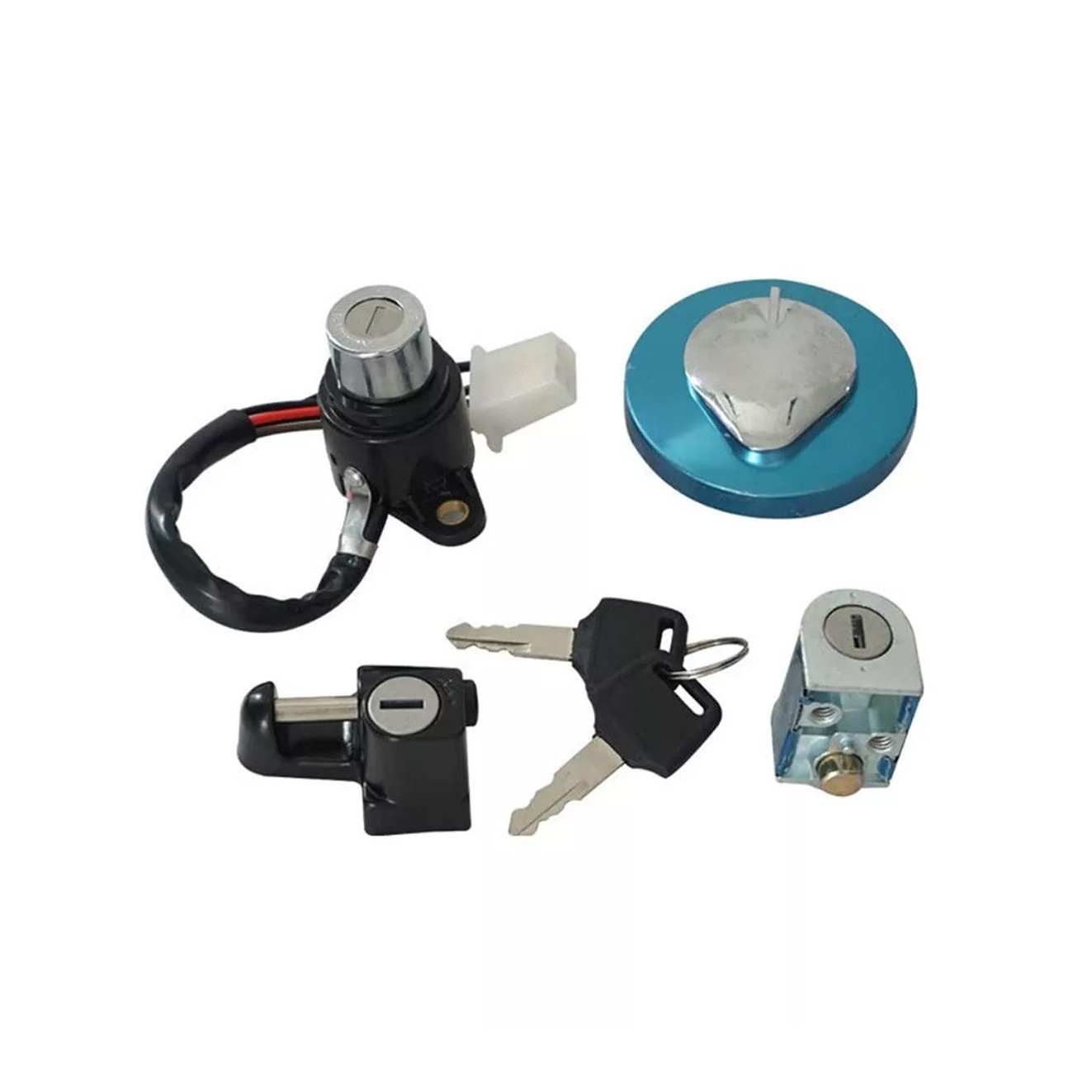 Ignition Switch (5 wires) Gas Cap Lock Set for Honda VTX1300 ALL models ALL YEAR