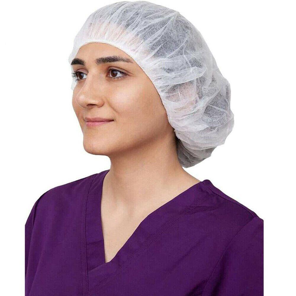 Case of 1000 Disposable Hair Nets Bouffant Caps 24 inch Food Service