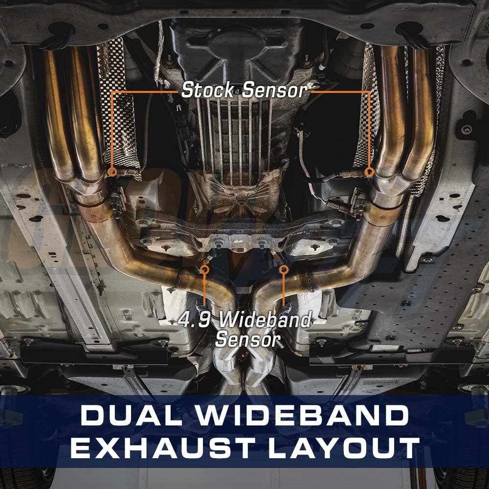 GlowShift White 7 Color Dual Wideband Air/Fuel Ratio Gauge w LSU Oxygen Sensors