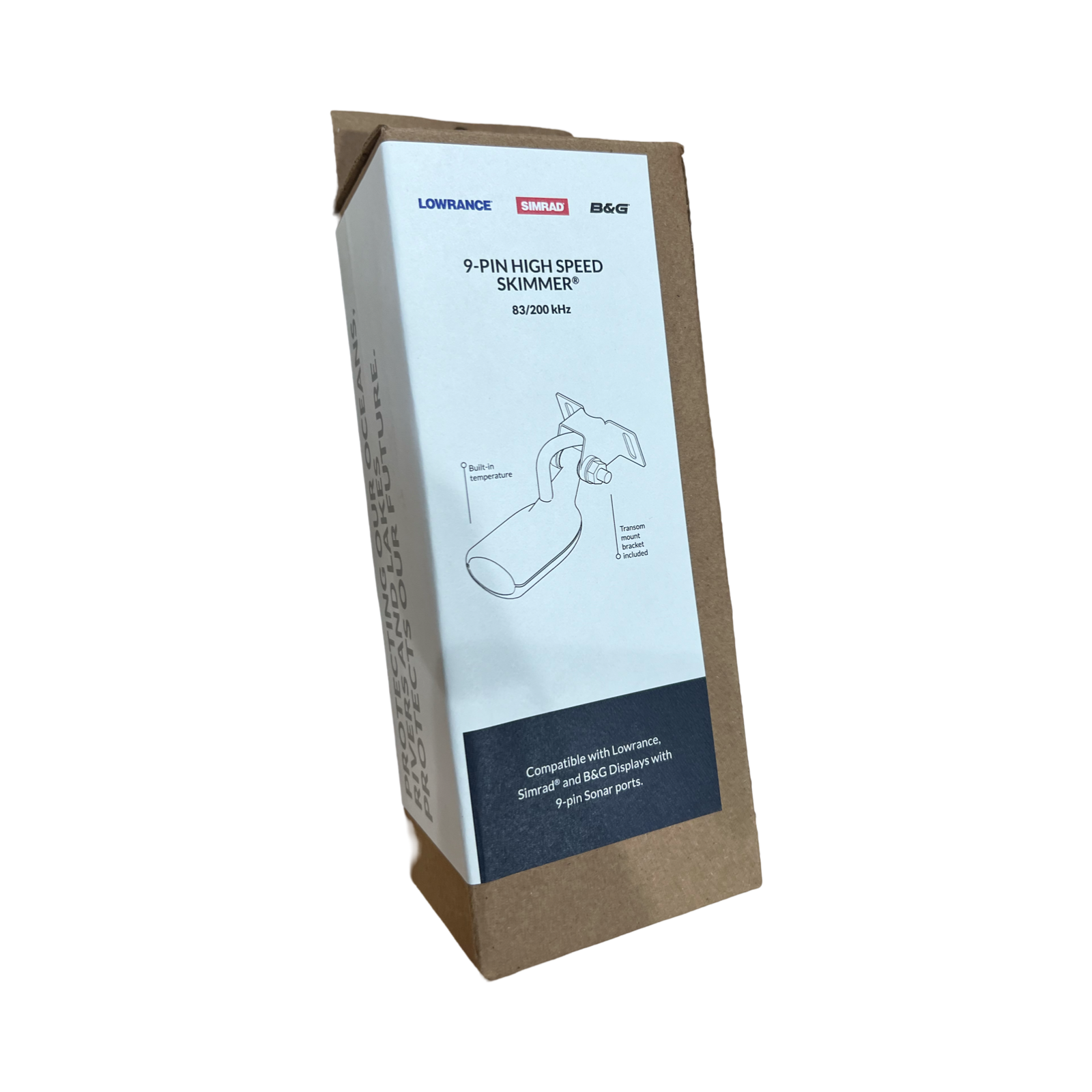 Simrad Lowrance Transom Transducer 9-Pin 83 / 200 kHz With Temp HDI Skimmer