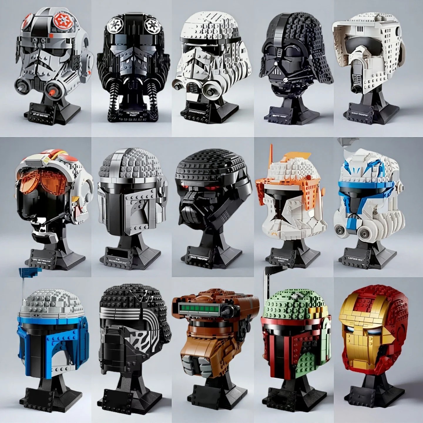 NEW NOT LEGO Star Wars TIE Fighter Pilot Helmet (75274) MOC Building Blocks