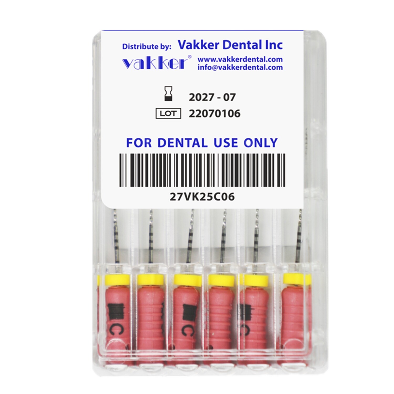 Vakker Dental Rotary Endo Files Stainless Steel C Files Root Canal 21/25mm