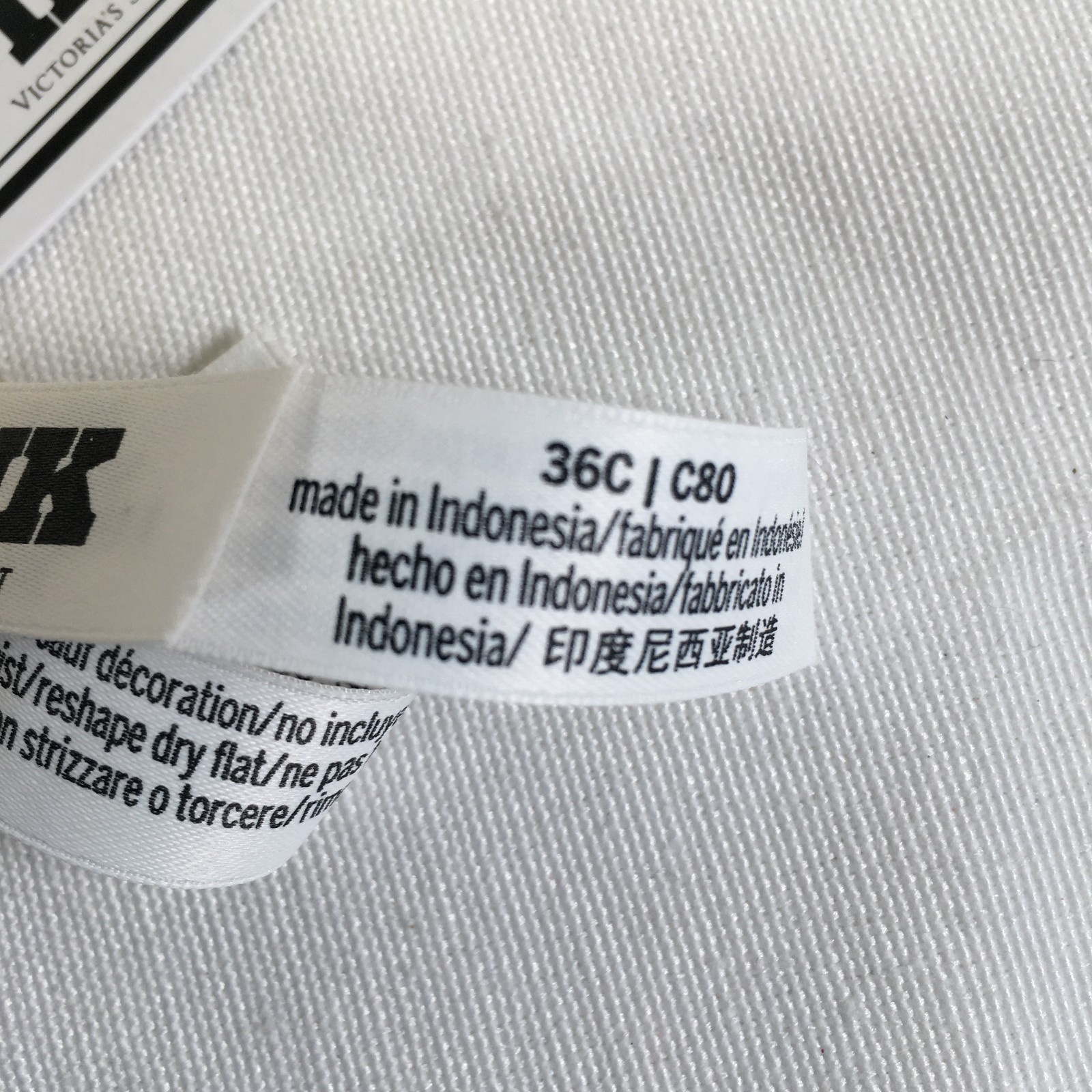 Victoria's Secret Pink Lightly Lined T-Shirt Bra 36C Cream Ivory NWT