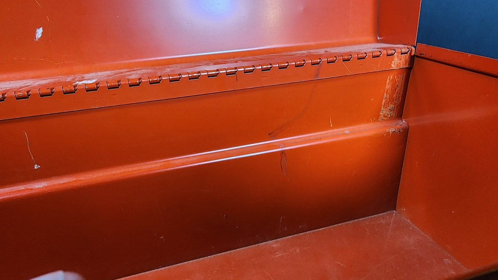 Vintage Mopar Scat Pack Metal Toolbox 1960s-70s Red with Bee Stripe & Insert