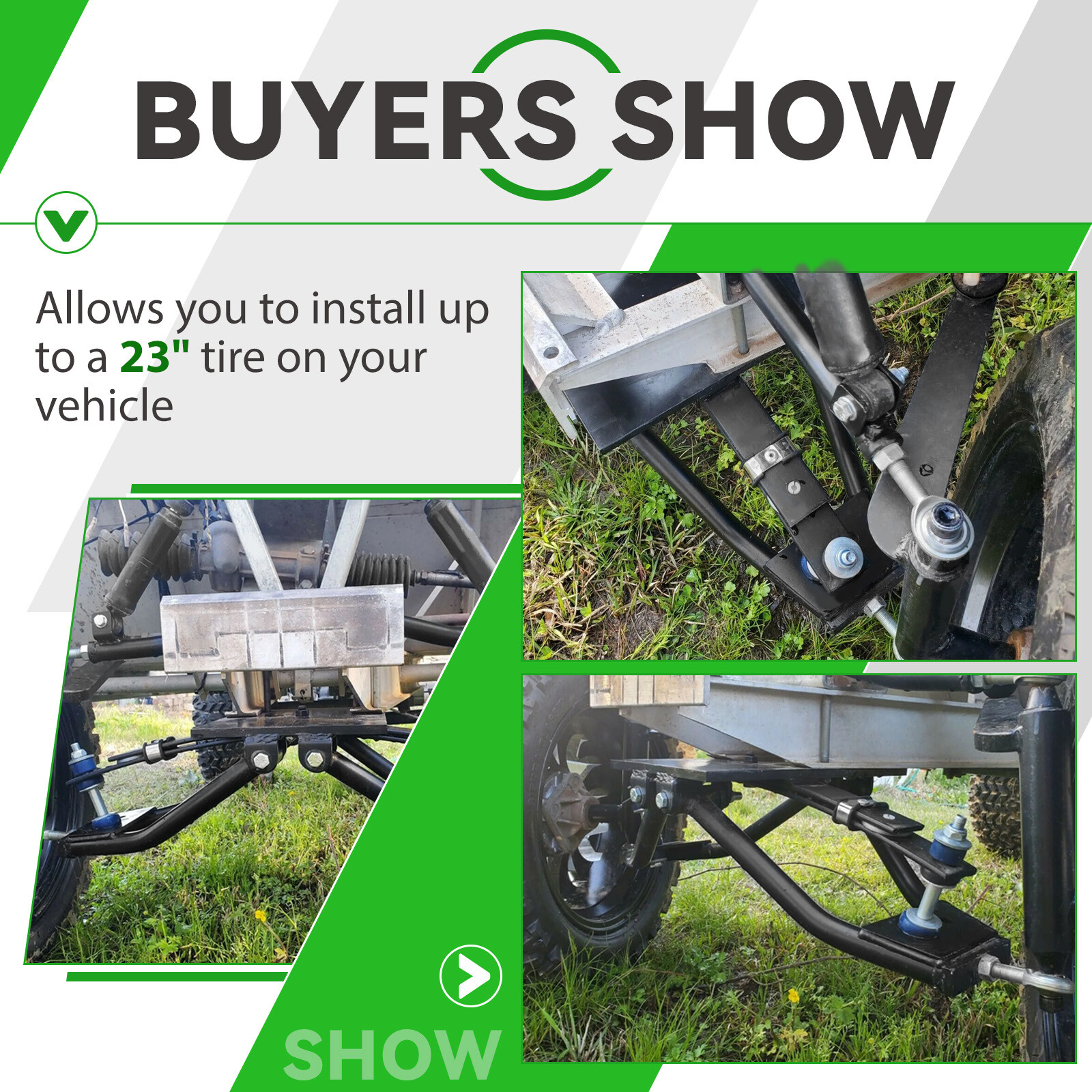 6" Double A-Arm Golf Cart Lift Kit For Club Car DS 1982-2003 Elec&Gas 23" Tire