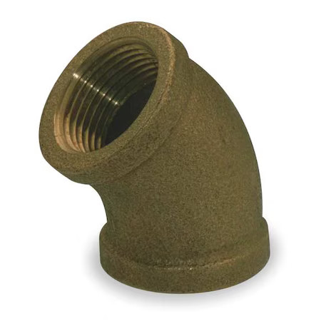 45 Degrees Elbow Red Brass 45 Degrees Elbow, 3/8 In Female Npt X 3/8 In Female