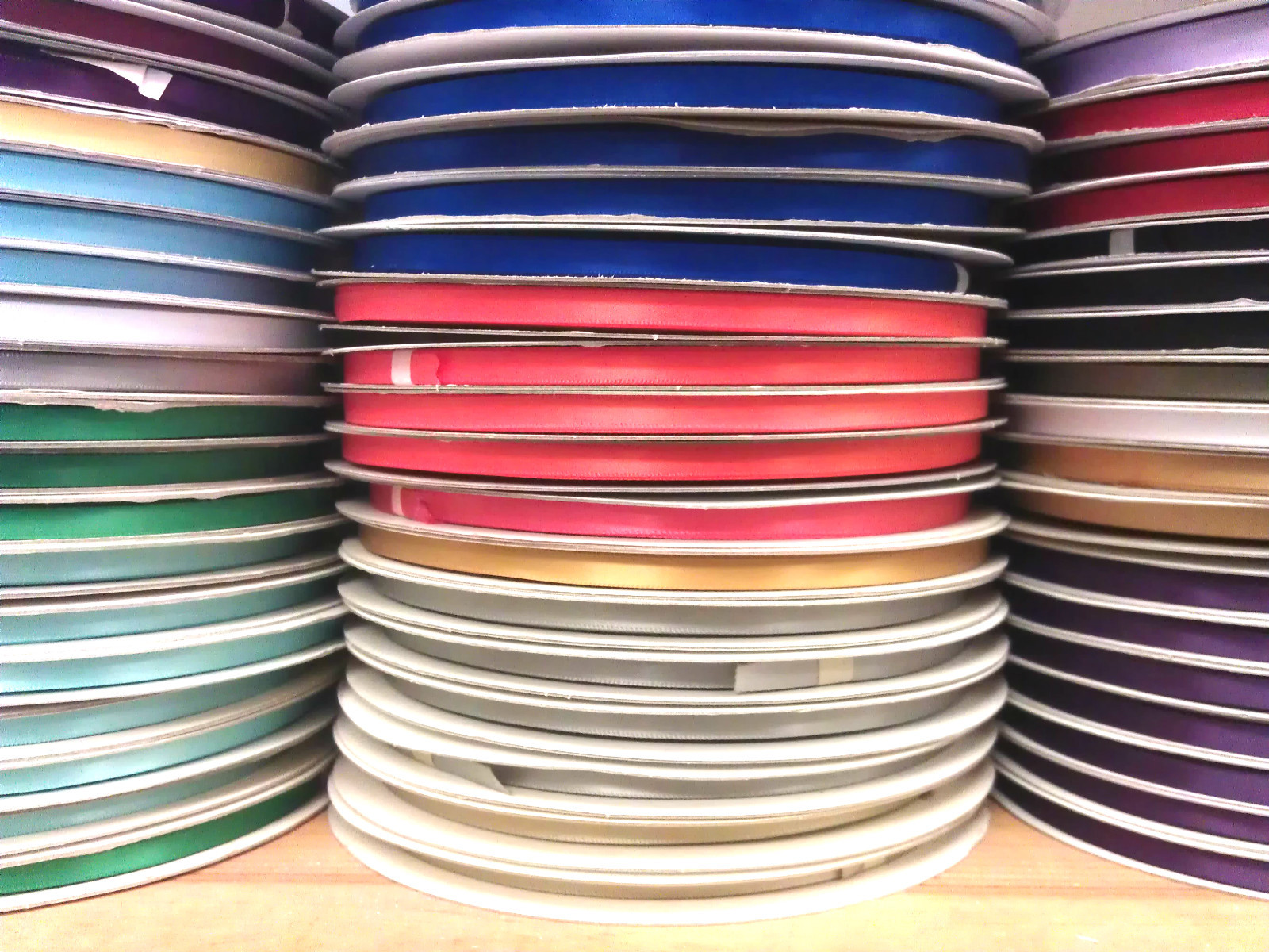 Satin Ribbon 50, 100 Yards Roll 1/4" 3/8" 5/8" 7/8" 1.5" 2" - 100% Polyester