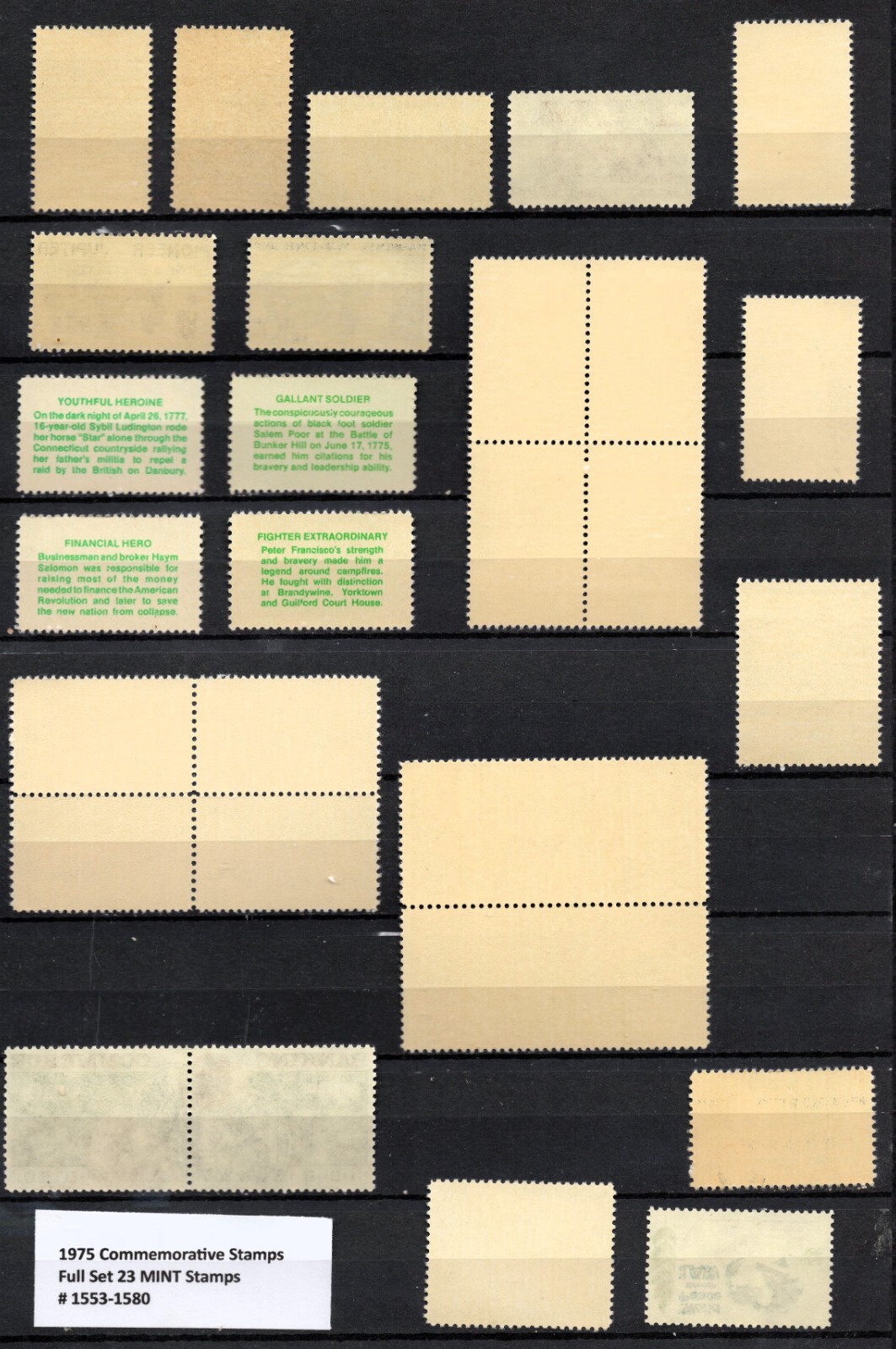 1975 MINT US Commemorative Full Year Stamp Set SC #1558-80 MINT NH