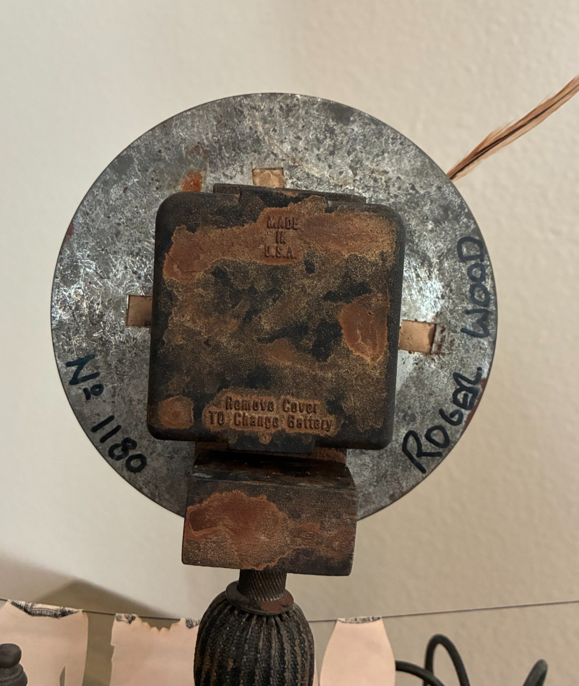 Roger Wood Clockwerks Artisan Steampunk Numbered Laundry Clothesline Theme Clock