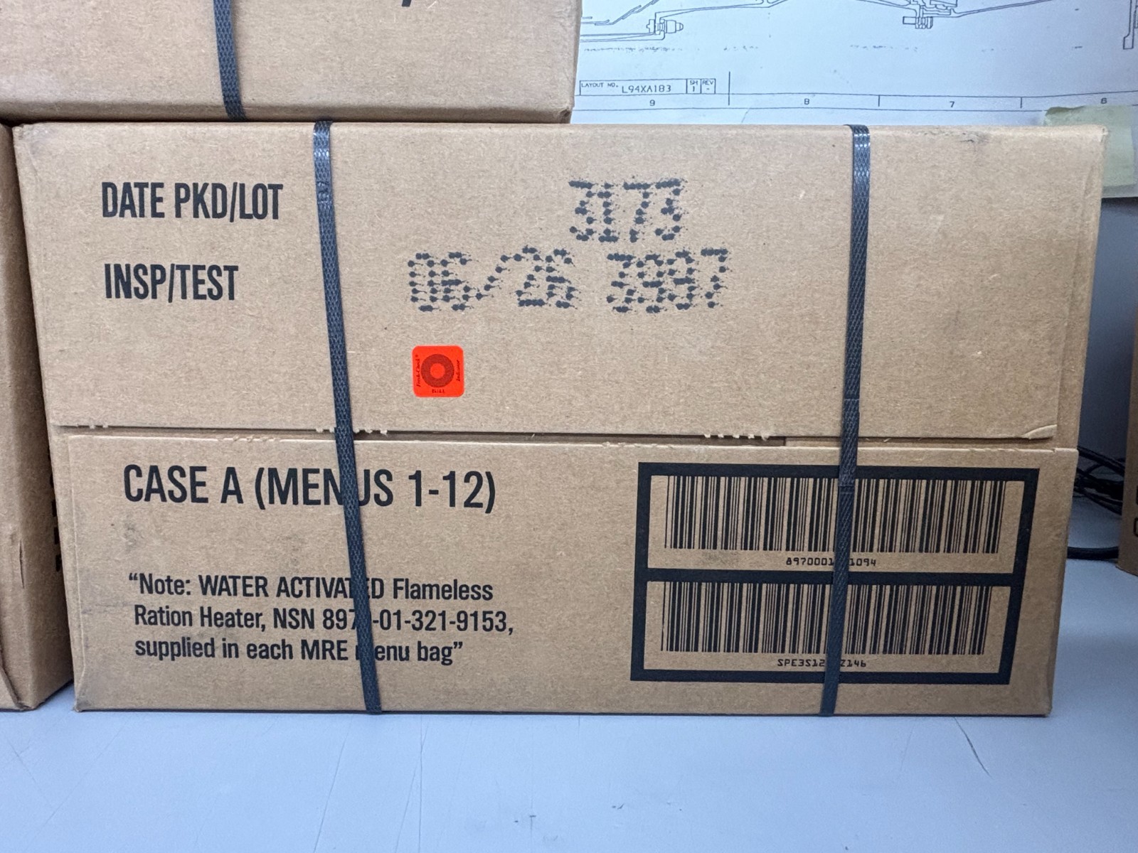 MRE US Military INSP 2026 - Case A + Case B (24 Total Meals) Or single case