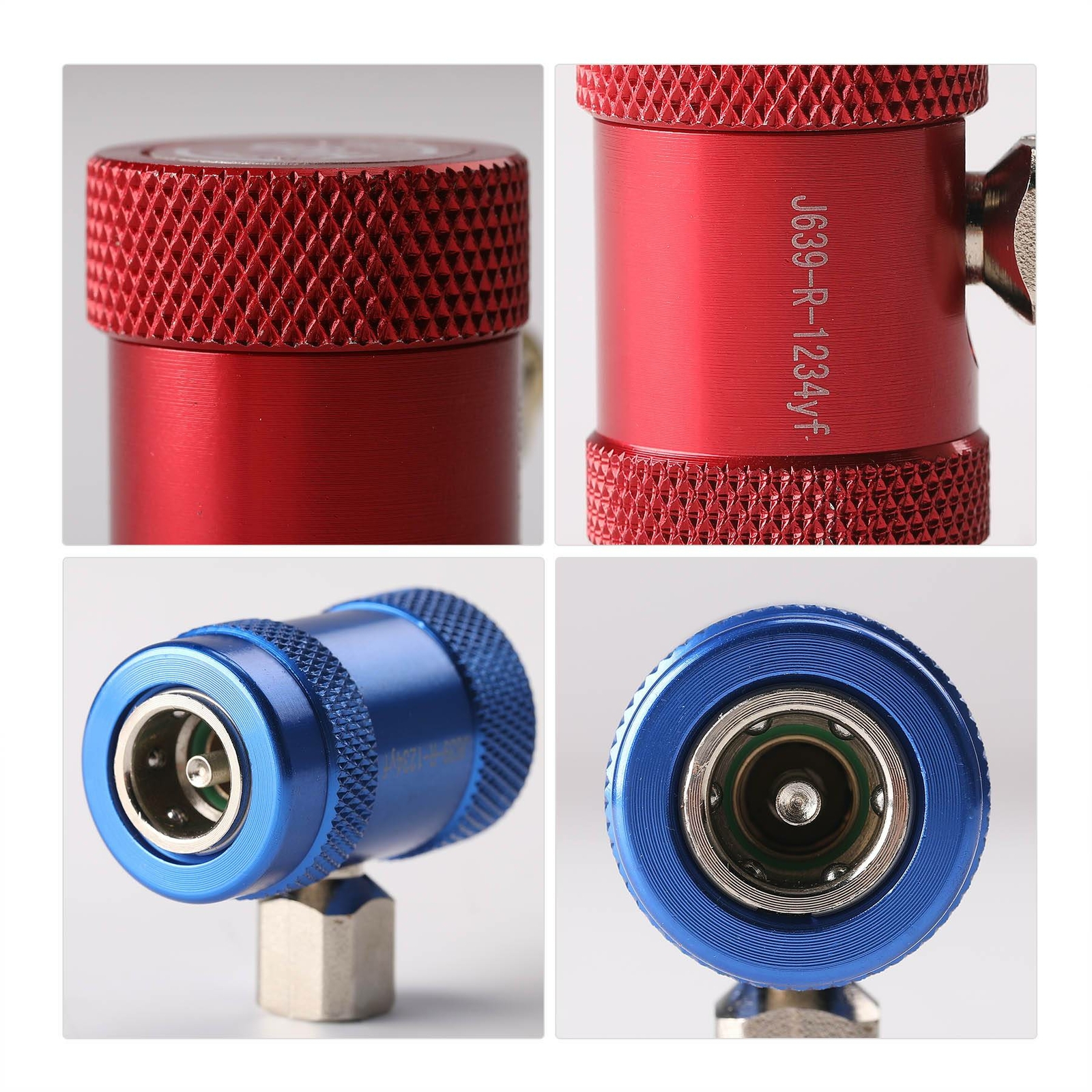 2Pc R1234yf Quick Connector Adapter Coupler Auto A/C Manifold Gauge Set Low/High