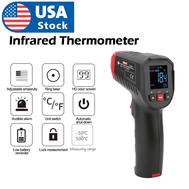 UNI-T Digital Infrared Thermometer Temperature Gun Laser Thermal Sensor 500℃