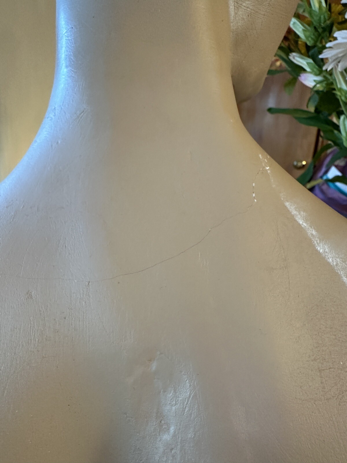 Vintage French Paris Lady Woman Hat Bust Head Champs Elysees Mannequin Plaster