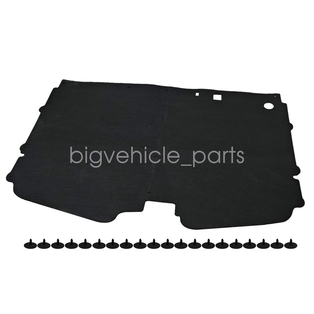 For 1988-1998 Chevy GMC Trucks Hood Insulation Pad W/Clips C1500 K2500 C3500