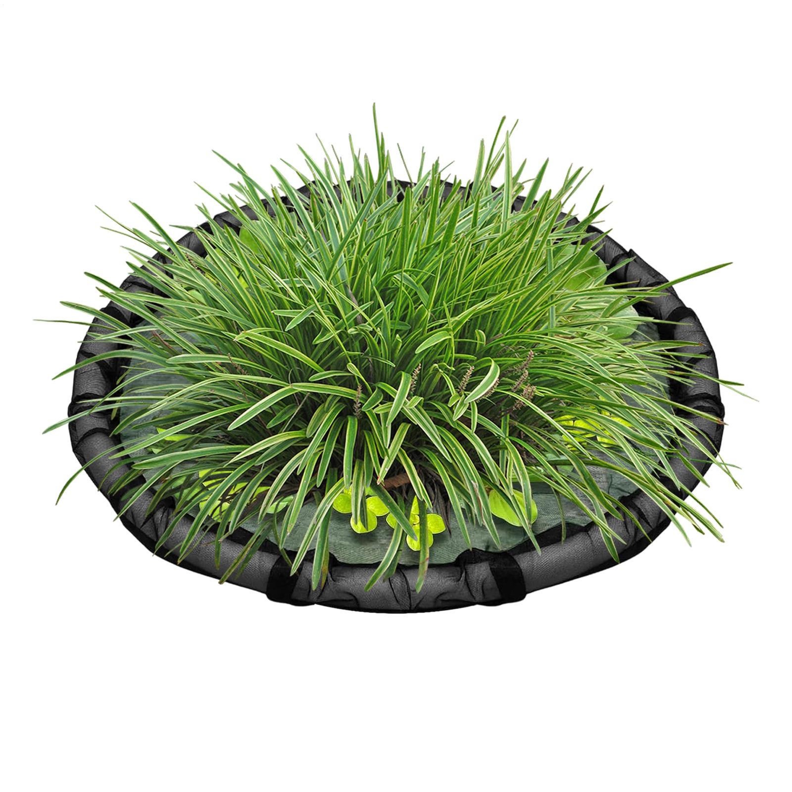 Floating Island Planter for Ponds, 17.7" Round Floating Flora Fish Barrier