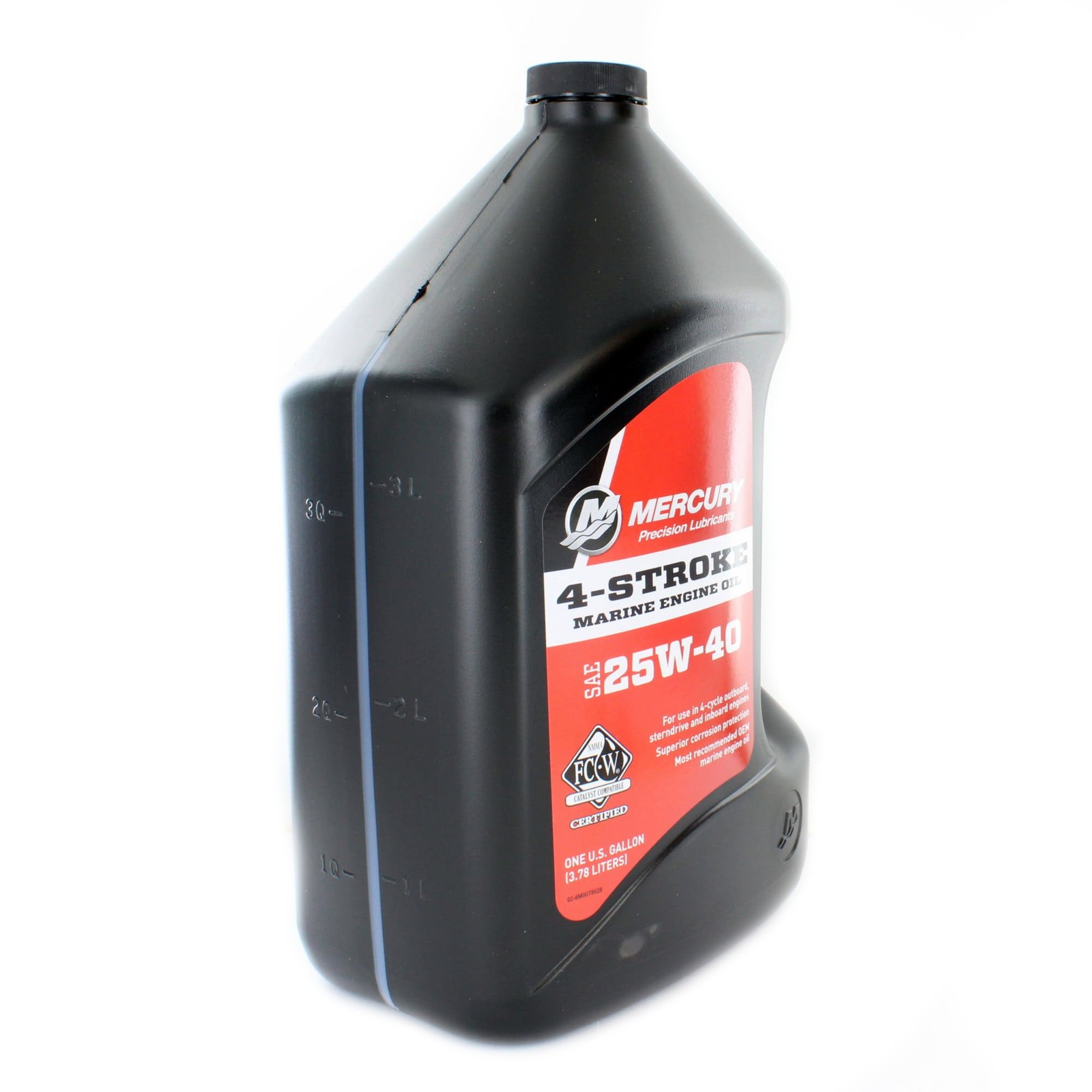 Mercury Marine New OEM 4-Stroke 25W-40 Conventional Oil 1 Gal., 92-8M0078628