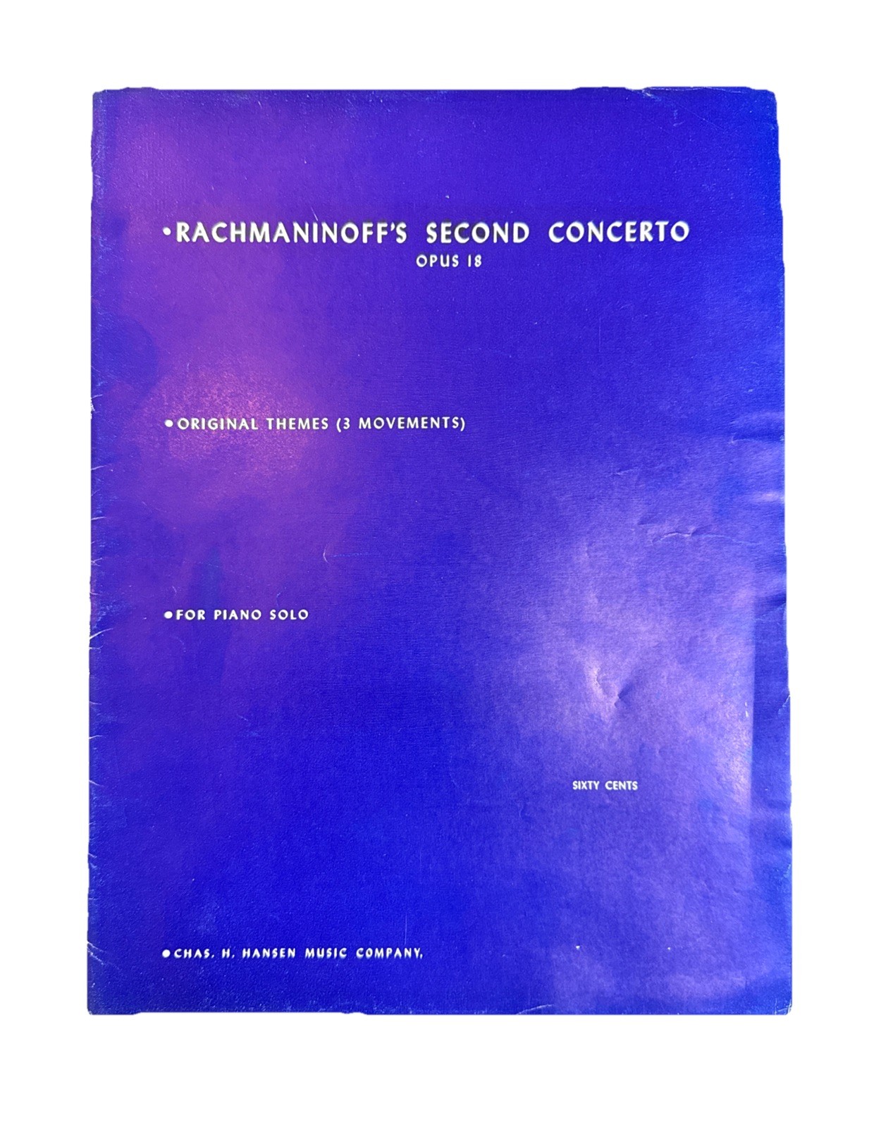 RACHMANINOFF’S SECOND CONCERTO OPUS 18 Original Themes 3 Movements Piano 1946