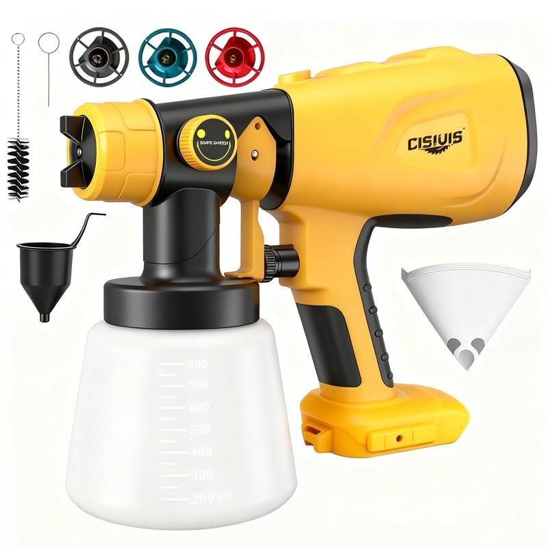 Cordless Paint Sprayer For DEWALT 20V Battery High Pressure Spray Paint Gun