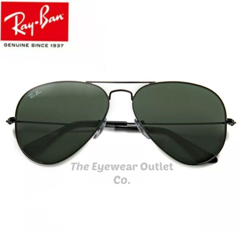 Store Display Rayban Aviator Black RB3025 Standard 58mm Large 62mm Men / Women