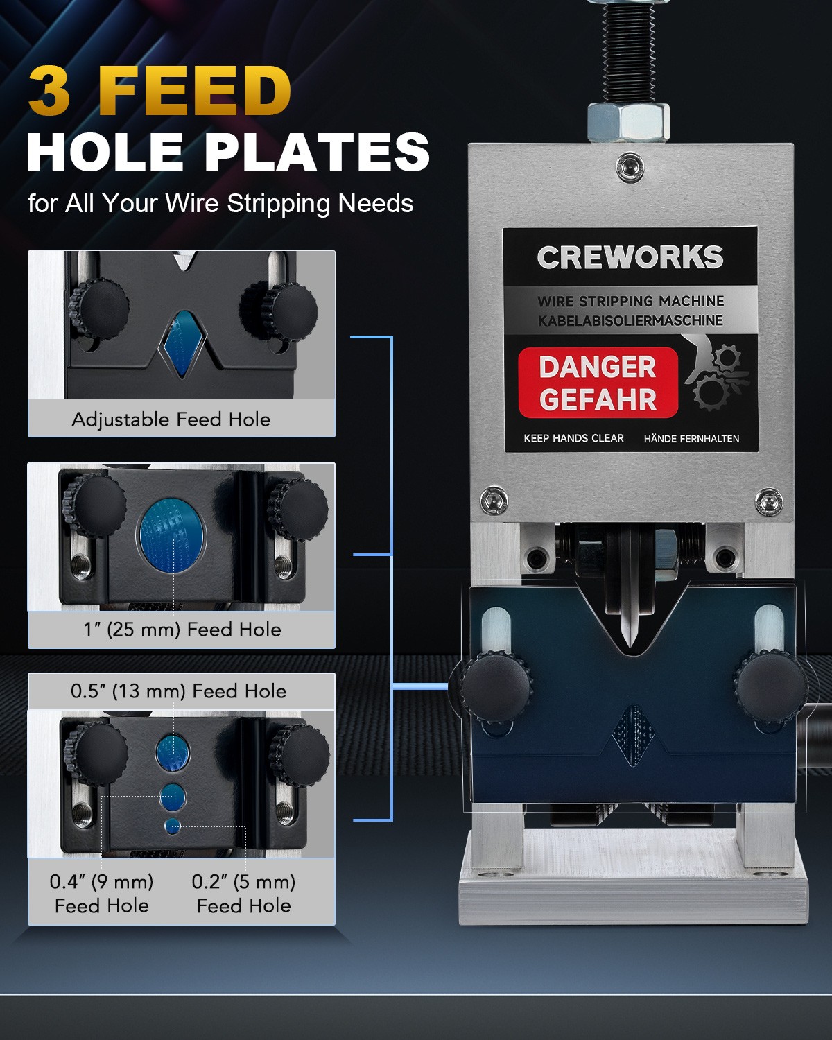 Secondhand 0.06"-1"Manual Wire Stripper Machine, Copper Wire Stripper