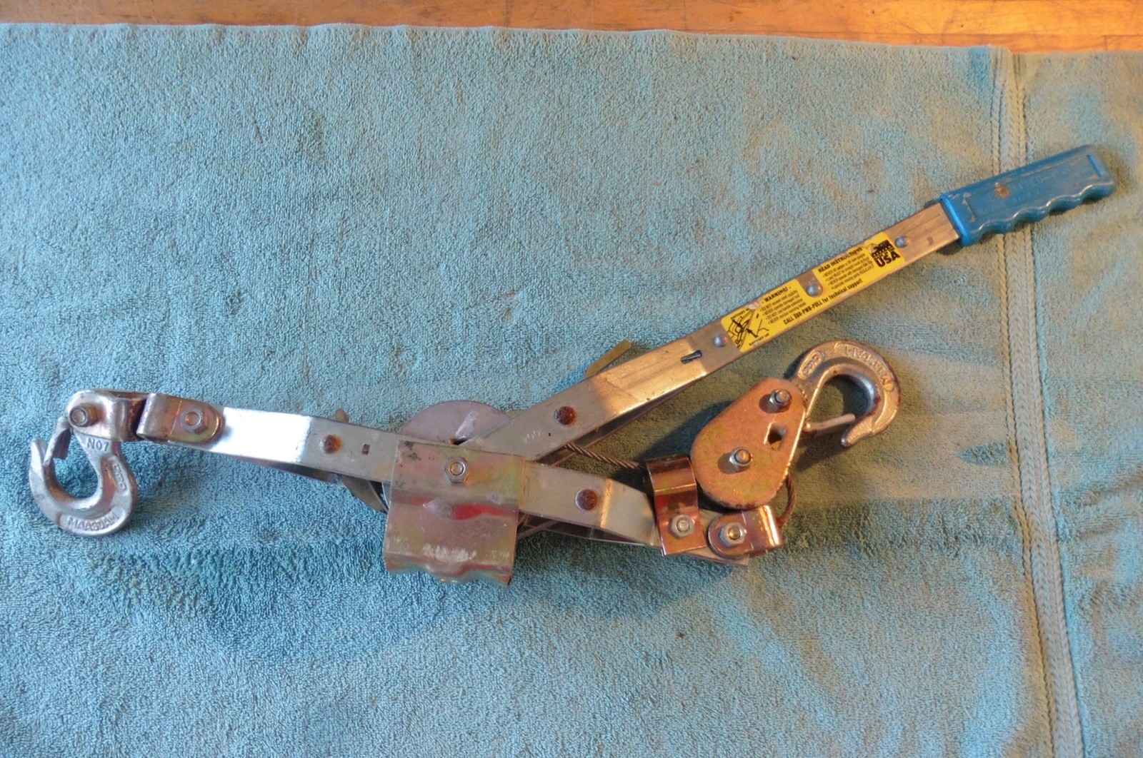 Maasdam Pow'R Pull Web Strap Puller Steel 2 Ton Cap. 144SB-6 Come-along