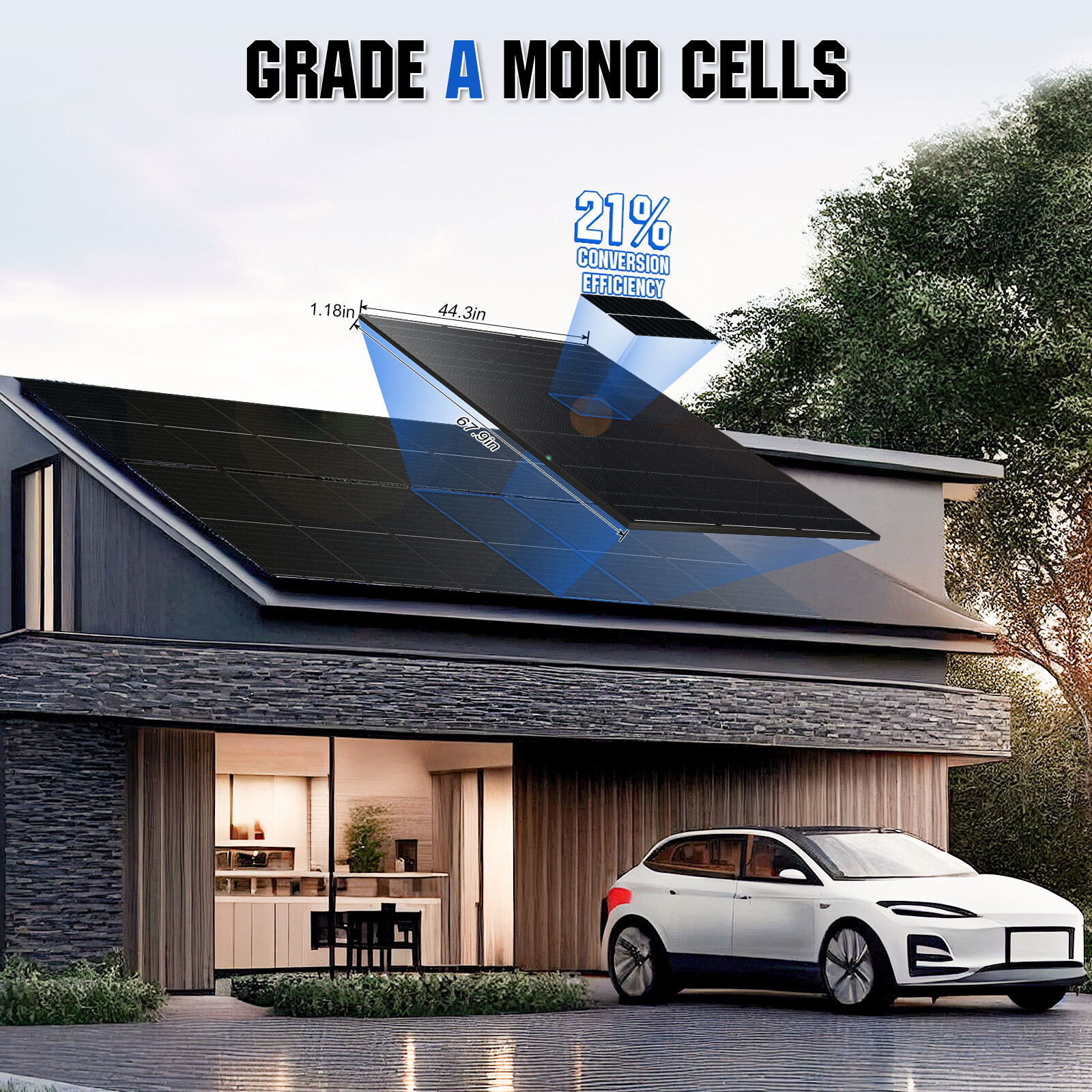 ECO-WORTHY 2Pack 410W Watt Solar Panel for Home Off grid + Free shipping