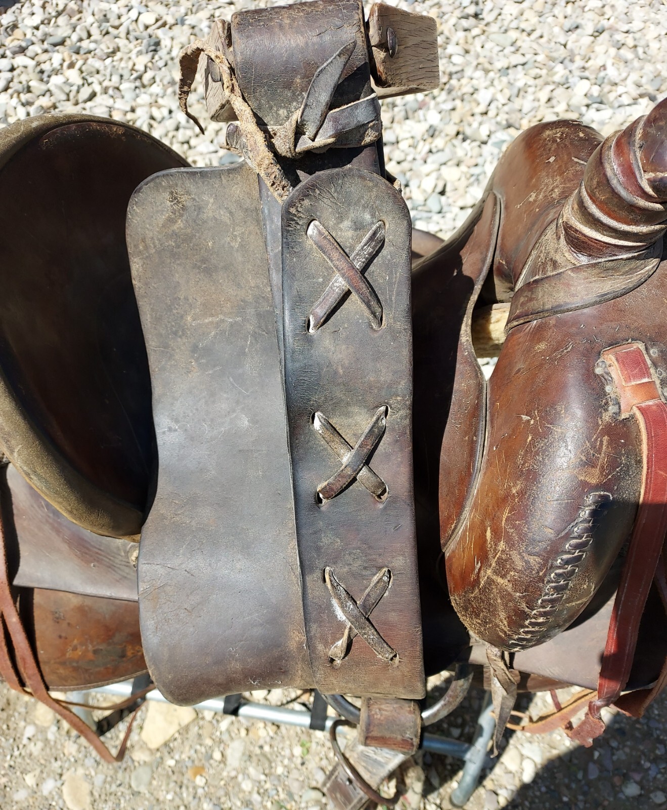 Antique Joseph Sullivan Fort Benton Montana - Saddle - Square Skirt - 13" seat