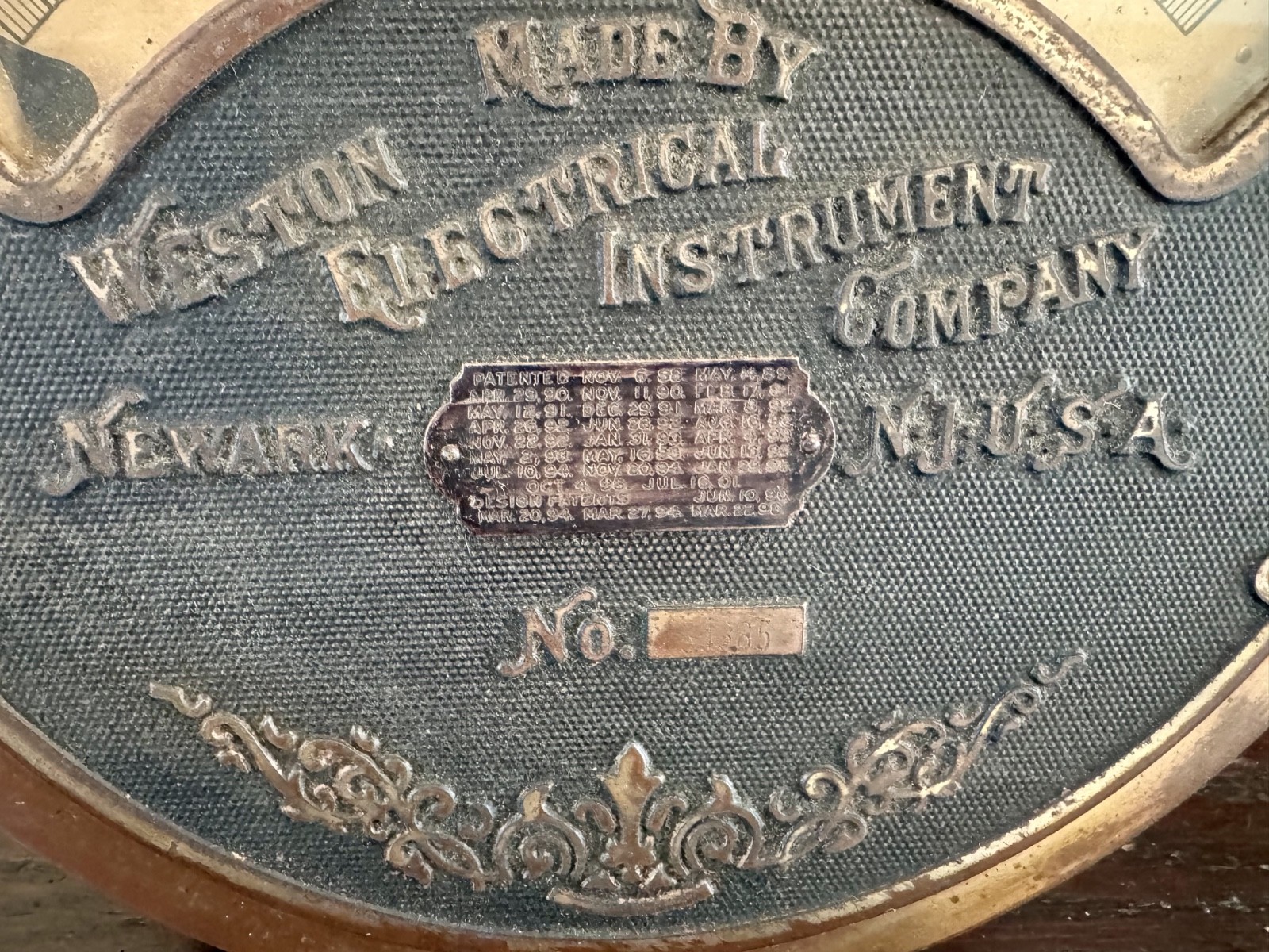 1890 WESTON Switchboard Factory AMMETER Amperage Amp Meter Panel Mount 10"