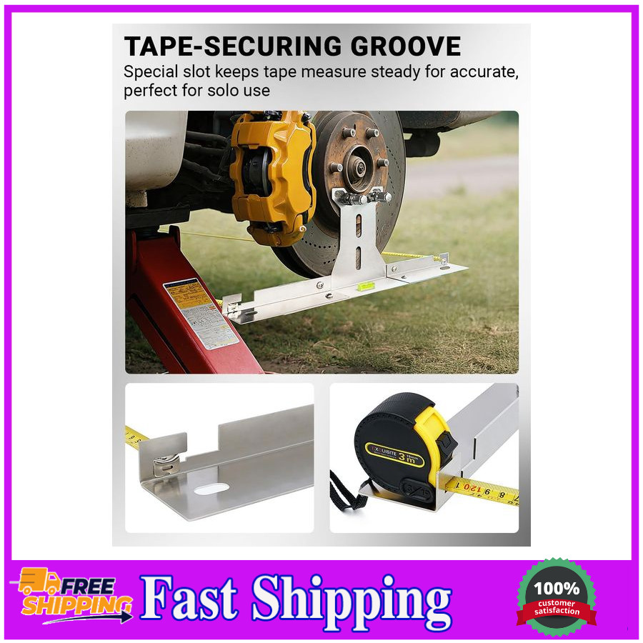 Heavy Duty Wheel Alignment Tool Kit with Tape Measures, Upgraded Stainless Steel