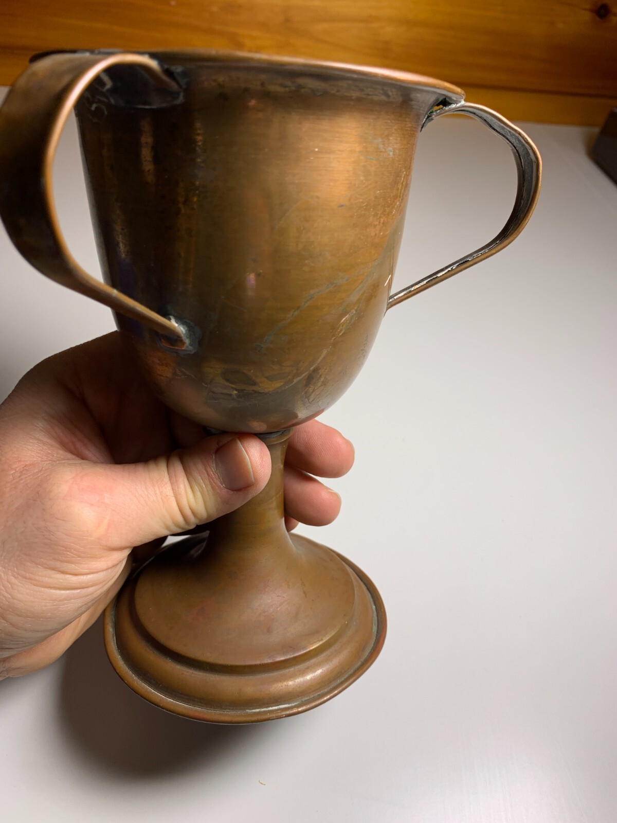 Antique Vintage Copper Cup Mug Chalice Goblet Medieval Renaissance Gothic Knight