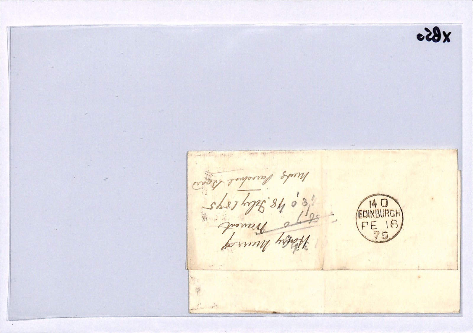 GB QV BANTAM ½d Plate 6 (OO) Cover *TRANENT* Haddington 1875 Edinr Scotland XB50